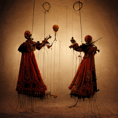 Over de vogeltjesdans in het poesjenellentheater