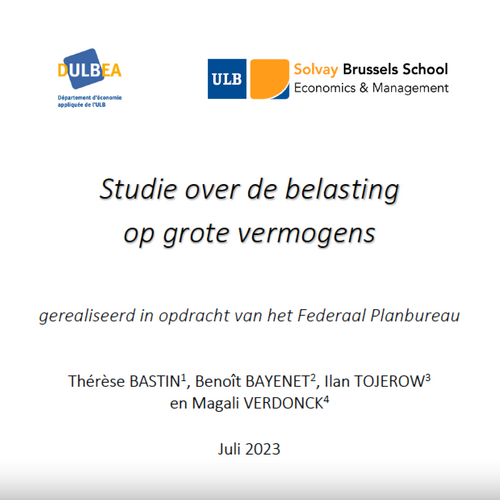 Federaal Planbureau <br>Studie over de belasting op grote vermogens